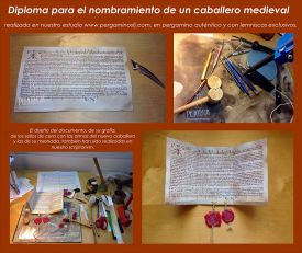 RECREACIONES HISTÓRICAS: Diploma del nombramiento de caballero medieval.